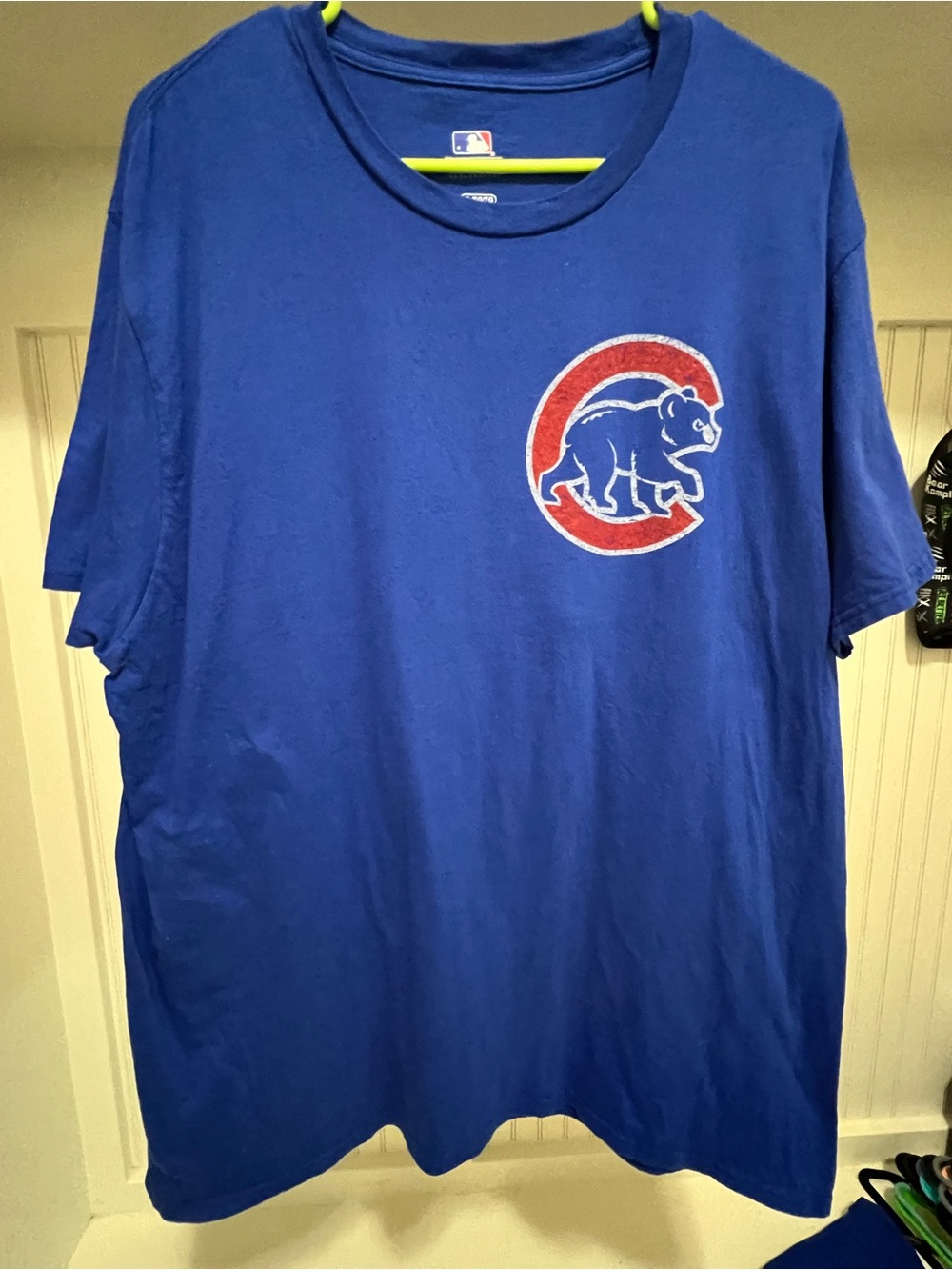Genuine Merchandise Blue Short Sleeve Chicago Cubs Logo Tee -Rizzo #44